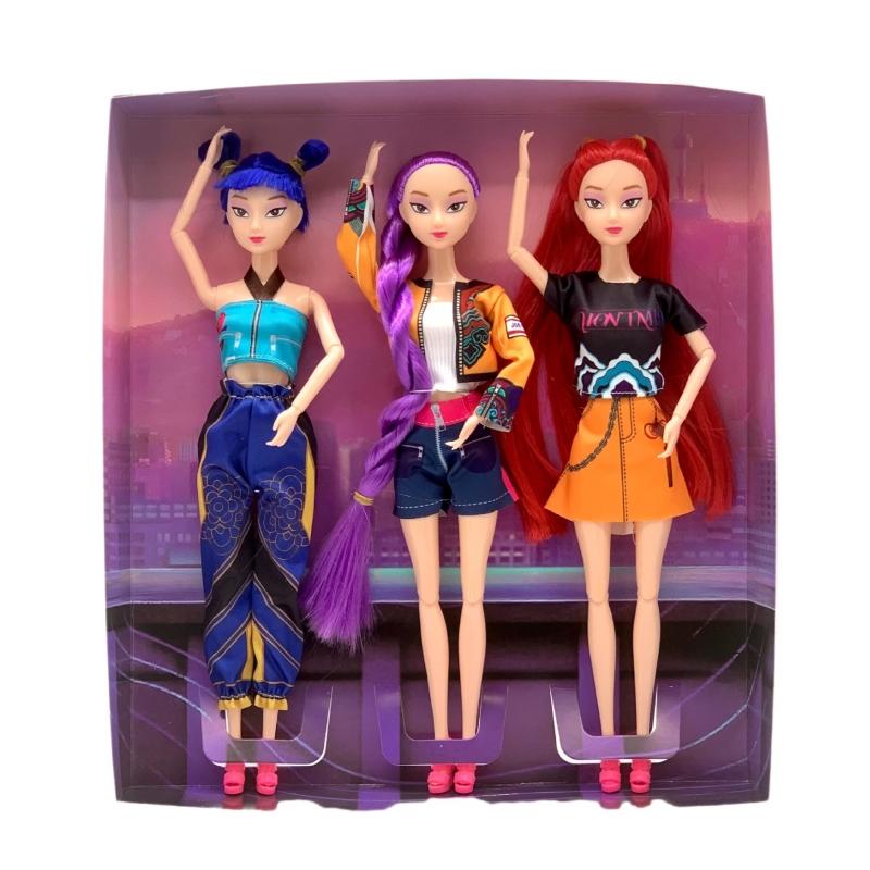 Neu_% 30cm Kpop Devil Hunters Girlgroup@ Actionfiguren Rumi Zoey Mira Charakter 11in Bjd Gelenkpuppe Mode Spielzeug Fanclub Geschenk