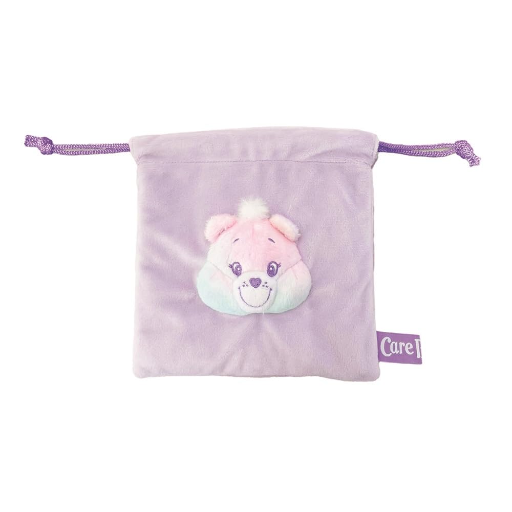 SK Japan Care Bear Face Mascot Drawstring Bag Togetherness Bear