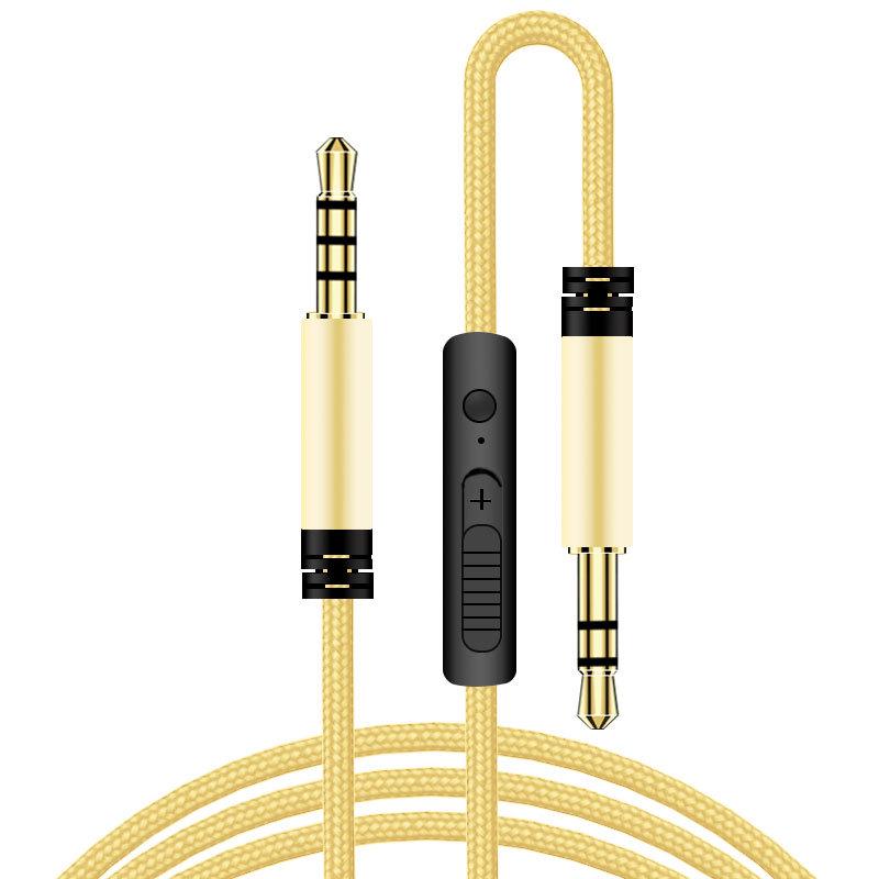 3.5mm Male to Male Over-ear Headphones with In-line Mic and Volume Control for Mobile Phones and Computers