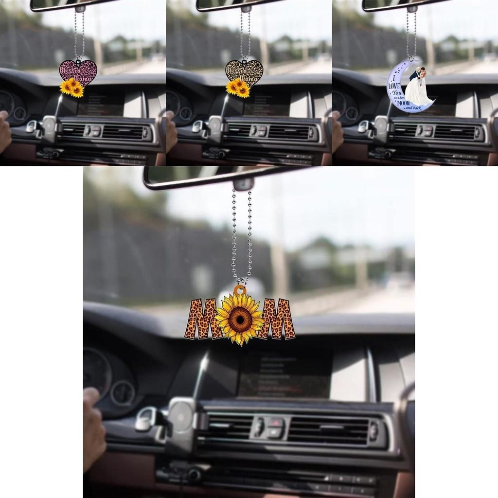 Moon Cute Acrylic Wedding Couple Car Pendant Ideal For Christmas Decor Home