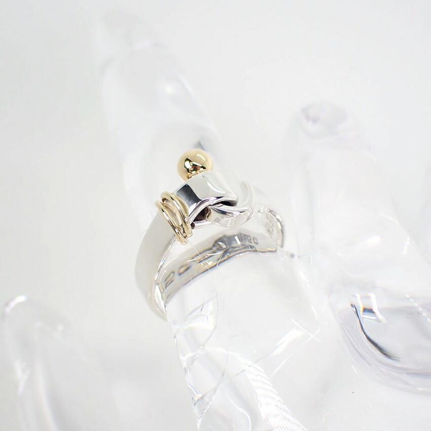 [Used] TIFFANY 925/750 Hook & Eye Ring / Size 8 / J77-2