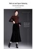 Black Velvet Sequin Fishtail Skirt - 2026 Spring High-Waisted Bodycon Skirt for Commuting