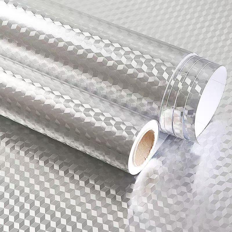 Waterproof Oil-Proof Moisture-Resistant Self-Adhesive Aluminum Foil Drawer Liner and Countertop Sticker.
