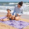 Cute Purple Bow Print Beach Towel Bath Towel Quick Dry Sand Free Soft Microfiber Towel for Swimming Pool Travel Home Decor