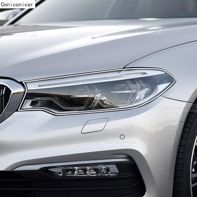 Do BMW serii 5 G30 G31 G60 G61 2017-2024 Samochodowa folia ochronna na reflektory przednie Przezroczysta folia TPU Anti-scratch na przednie światła