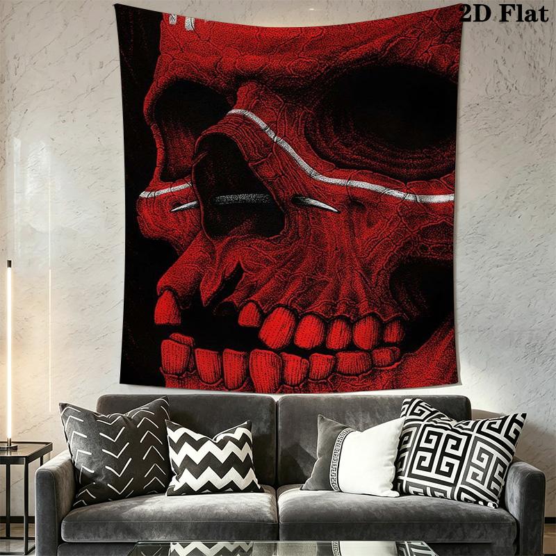 Red skull Pattern Home Decor Tapestry, Wall Hanging, Decorative RV Wall Cloth.MGT0918285