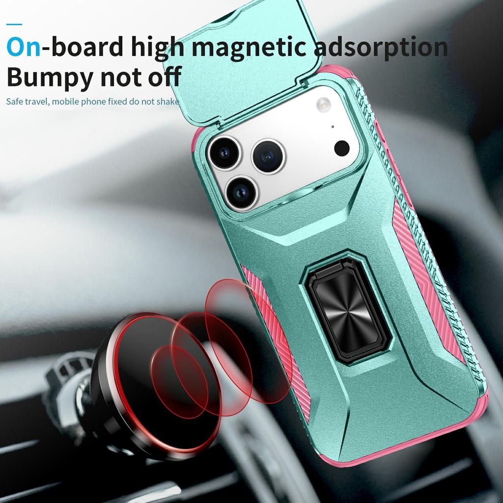 For iPhone 17 Pro Max Case Camshield Kickstand TPU+PC Anti-Slip Phone Cover