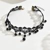 Dark Romance Gothic Lace Necklace Adornment Sturdy Chokers Neckchain Adornment for Fashion Enthusiasts