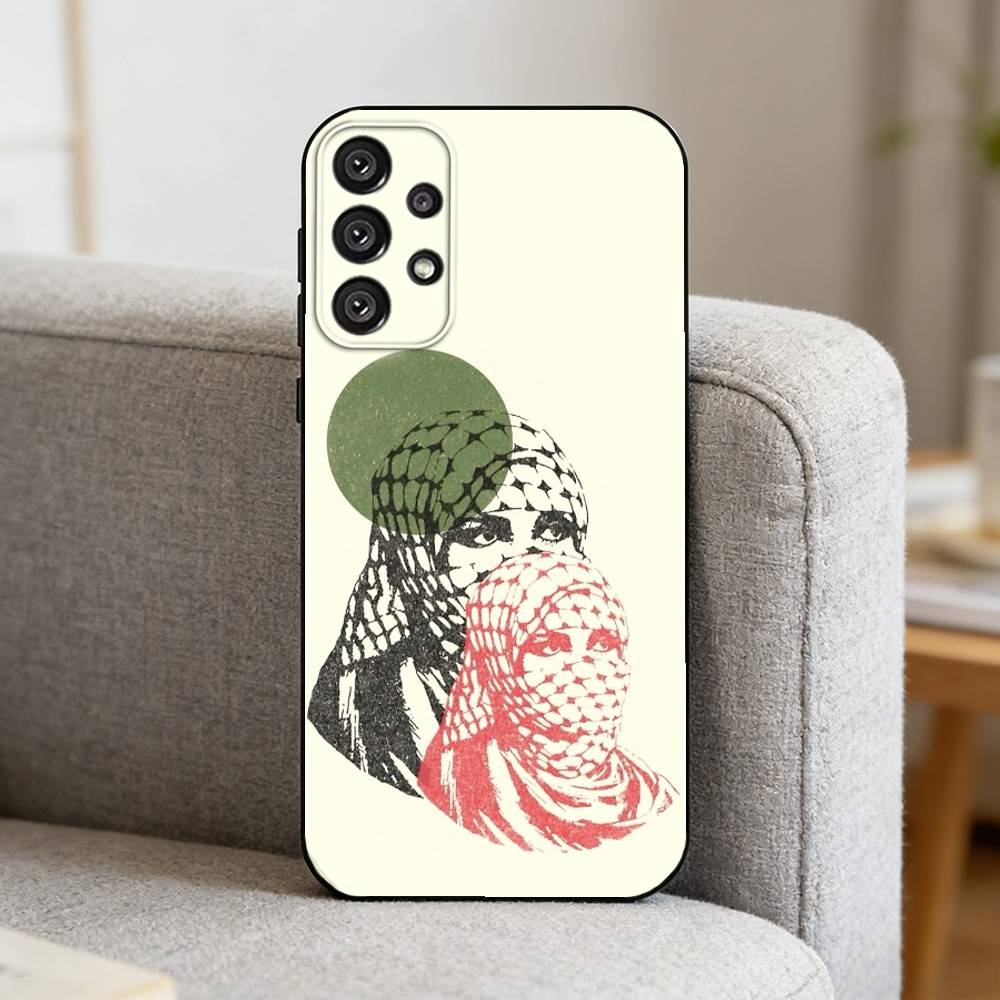 H-Hattah K-Keffiyeh Fashion Phone Case For Samsung S25,S24,S21,S22,S23,S30,Ultra,S20,Plus,Fe,Note,10,9,5G Black Cover
