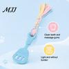 Anxiety Relief Toys for Dogs Spatula Shaped Dog Chew Toy with Braided Fabric Rope, Interactive Puppy Teething Playing Toy, Pet Molar Small