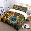 Abstract Animal Faces Art Bedding Duvet Cover Set Duvet Cover Pillowcases  (1*Duvet Cover 2*Pillowcases, without duvet insert)