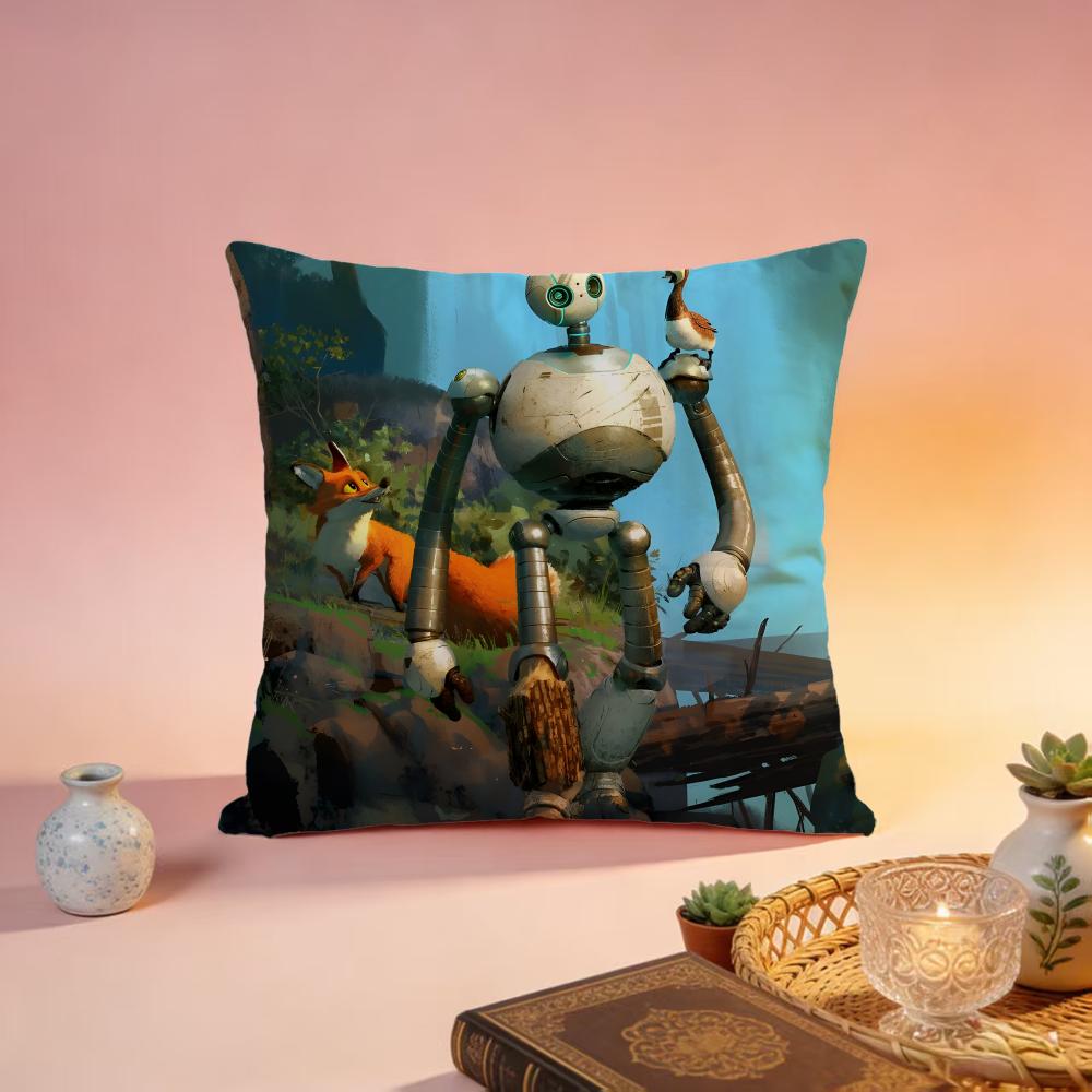 Trending TThe Wild Roboted Cushion Cover Premium SkinFriendly Pillow Case MultiPurpose for Home Office Travel