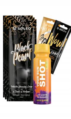 Soleo Black Pearl 3x15ml Strong Tanning Bronzer + Freebies