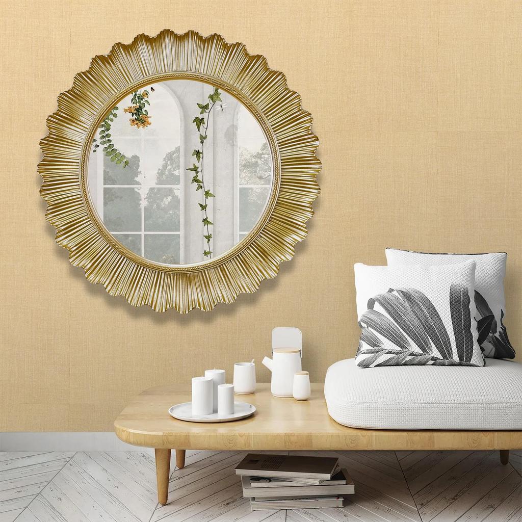 Flashy Wall Mirror In Gold Color