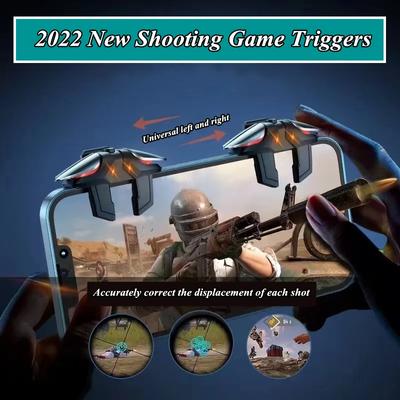 Pro JS61 6prstý herní spouštěč pro mobilní telefon pro hru PUBG Game Controller Gamepad Joystick Míření Střelba Tlačítko klávesy L1R1 pro iOS Android