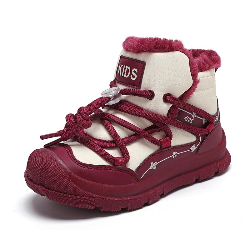 Winterwarme High-Top Schneestiefel für Kinder - Modisch und vielseitig für den Außenbereich