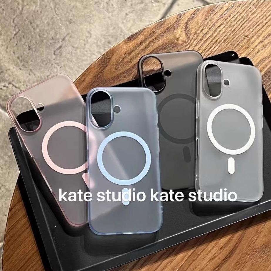 Luxury Matte Wireless Charge Magsafe Phone Case For iPhone 11 12 13 14 15 16 Pro Max Plus Magnetic Transparent Shockproof Cover