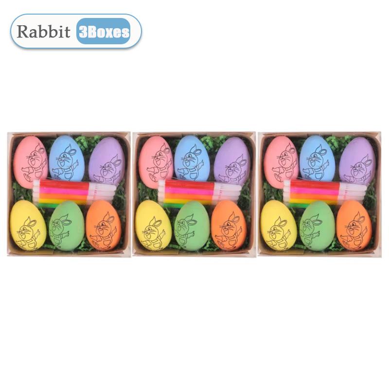 1-20Boxes DIY Painting Easter Eggs with Paint Pen Foam Easter Eggs DIY Doodle Kit for Easter Theme Party Easter Decoration 2025
