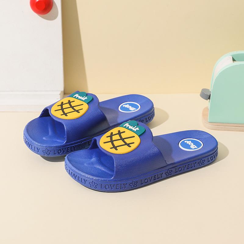 

Летние детские тапочки для малышей милые мальчики и девочки домашние домашние и уличные фруктовые однословные нескользящие сандалии одноклассники 35 (inner length 20.5cm)