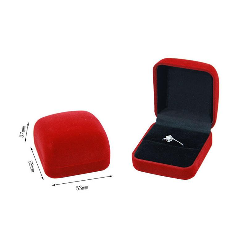 Bulk Engagement Ring Packaging Box Velvet Valentine 'S Day Gift Wedding Ring Showcase Organizer Jewelry Stud Earrings Storage Box