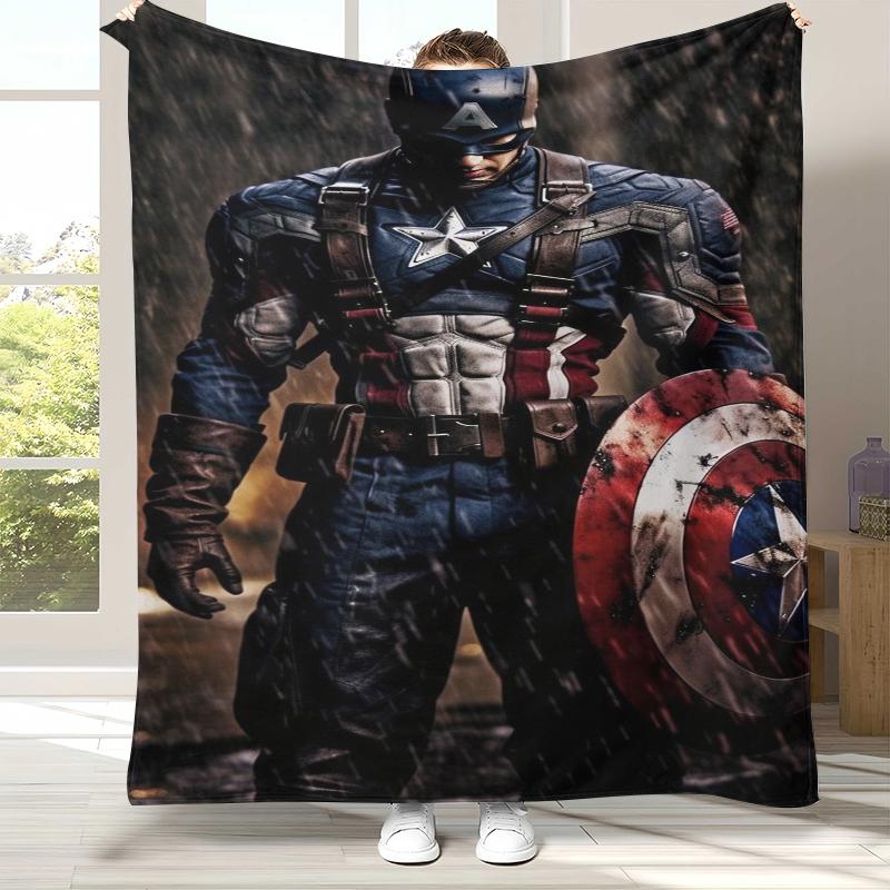 Marvel Avengers Spider Man Cartoon Flannel Blanket,Ultra Soft Warm Plush Throw for Home Bedroom Bed Sofa Cover Office Picnic