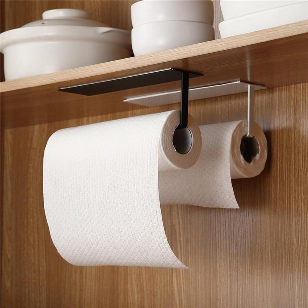 Bathroom Toilet Tissue Paper Towel Roll Holder Bar Under Cabinet Mount Self Adhesive Kjop Til Lave Priser I Nettbutikken Joom