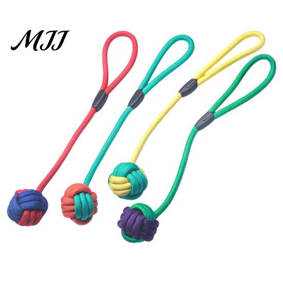 Portable Rope Toys for Travel Woven Braided Dog Toy, Durable Cotton Knotted Chew Aggressive Interactive Tug-of-War Ring Pet Toy Indoor And Outdoor