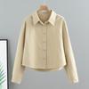 Dámská volná korejská pracovní bunda s dlouhým rukávem pro jaro a podzim 2025