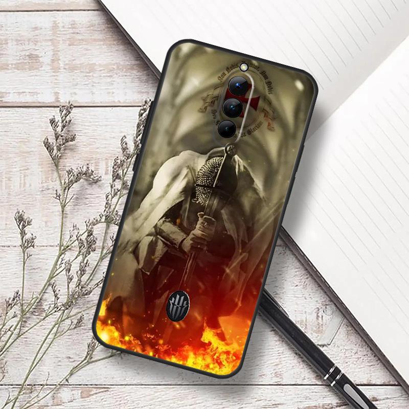 Knights Templar Case For ZTE Nubia Red Magic 10 Air 6S 7S 6 7 Pro RedMagic 8 9 8S 9S 10S 11 Pro Plus Cover