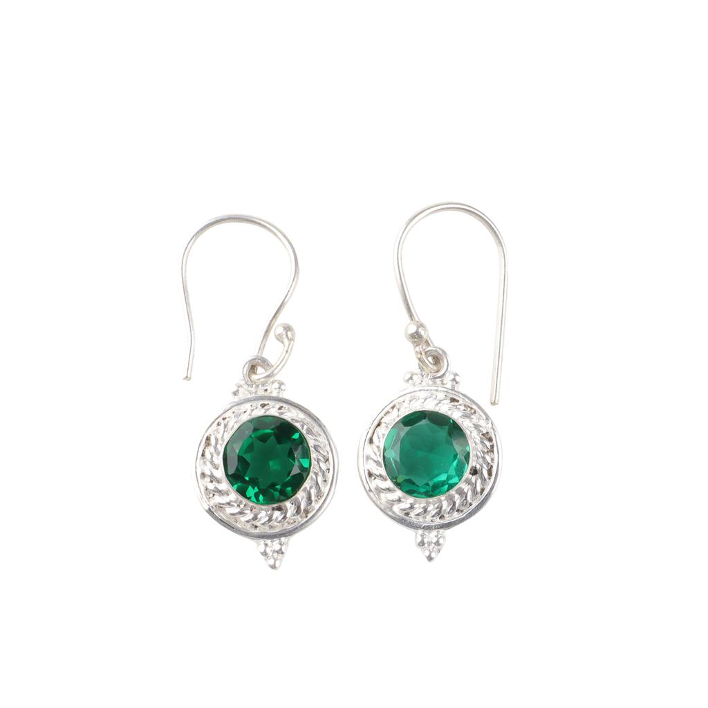 Chrome Diopside Gemstone 925 Sterling Silver Jewelry Handmade Hook Earrings3.0" EE-117-2