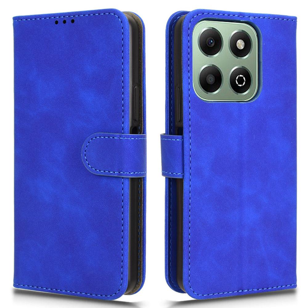 For Honor X6b 4G Leather Case Skin-Feel Anti-Drop Wallet Flip Phone Cover