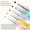 5 Stück Doppelkopf Nailart Punktierstift, Kugelkopf Punktierwerkzeug Nailart Werkzeug Verwendet für Nageldekoration Kunst Punktieren, Schnitzen und Zeichnen