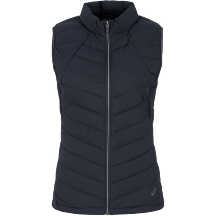 ASICS Down Vests Women s Black Stand Collar Moderate Other 2032D406-001 L