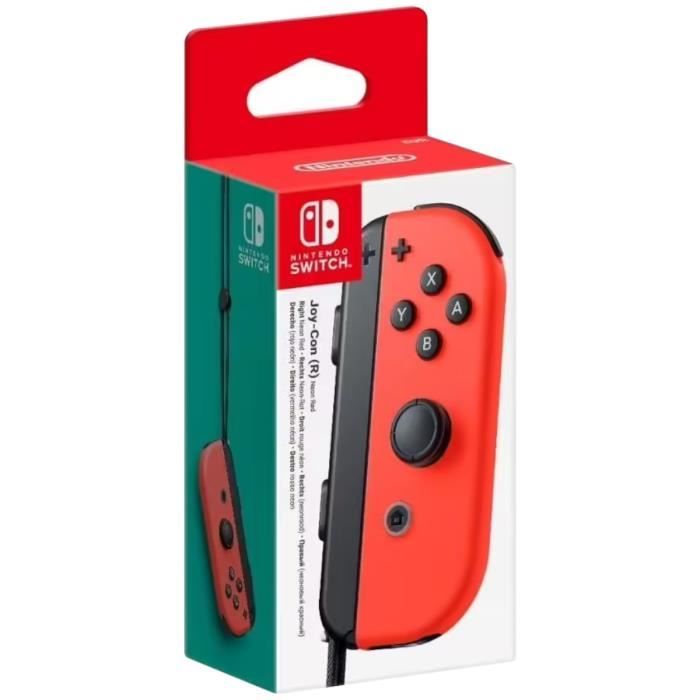 Manette Joy-Con Droite Rouge Néon Pour Nintendo Switch