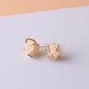 Natural Gemstone Earrings for Women - 18K Gold Plated Raw Amethyst and Rose Quartz Healing Crystal Stud Earrings