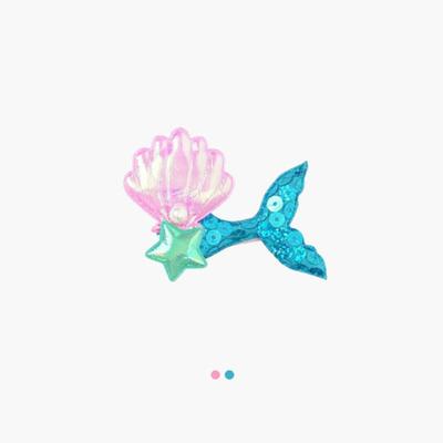 KIANG Mermaid Princess Point Hairpin (Pink/Blue)