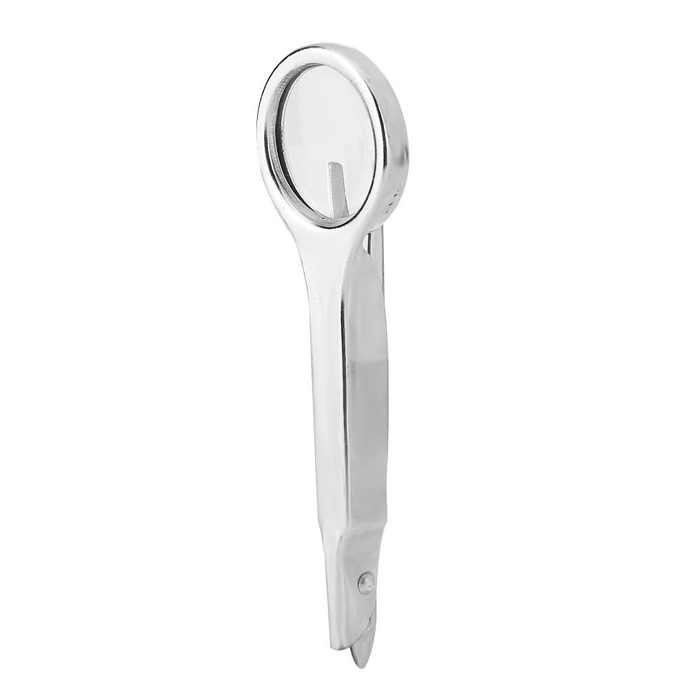 Portable Stainless Steel Multi Functional Tweezer with 10X Magnifier Magnifying Glass