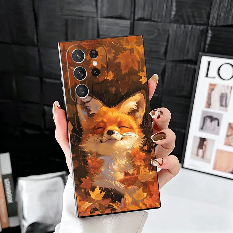 

Cartoon Fox Animal Soft Phone Case for Samsung Galaxy S26 S25 Edge S24 Ultra S23 Plus S22 S21 FE S20 Black Cover Back Shell Samsung S20 FE