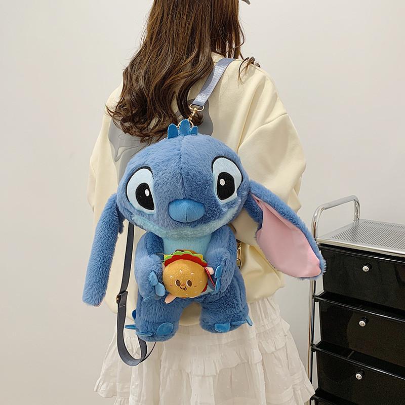 Lilo Stitch Plys Tegneserie Rygsæk Til Piger Med Lynlås Og Lomme Til Afslappet Rejse