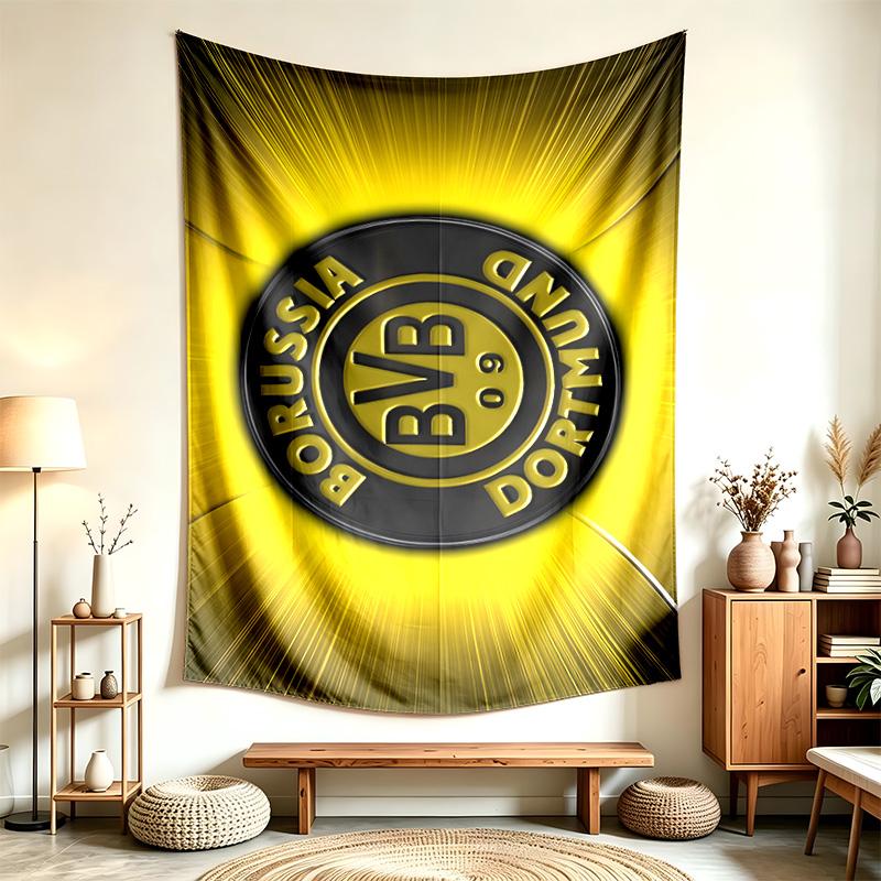 Borussia Dortmund (5) Tapestry Nadaje Się Do Dekoracji Domów, Akademików I Sypialni Miękkie W Dotyku I Idealny Prezent Dla Przyjaciół I Rodziny