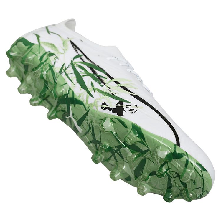 Puma Ultra Ultimate Panda Color MG (Rubber Short Stud) Artificial Turf Durable Lightweight Soccer Shoes Unisex Soccer Shoes White Green 108104-01