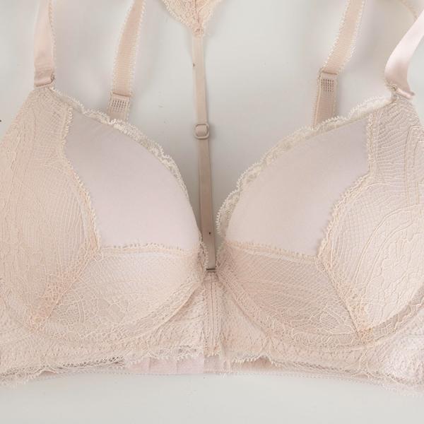 SEXY COOKIE Lovely Choker Ribbon Bra & Panty Set_Light Pink (C Type)