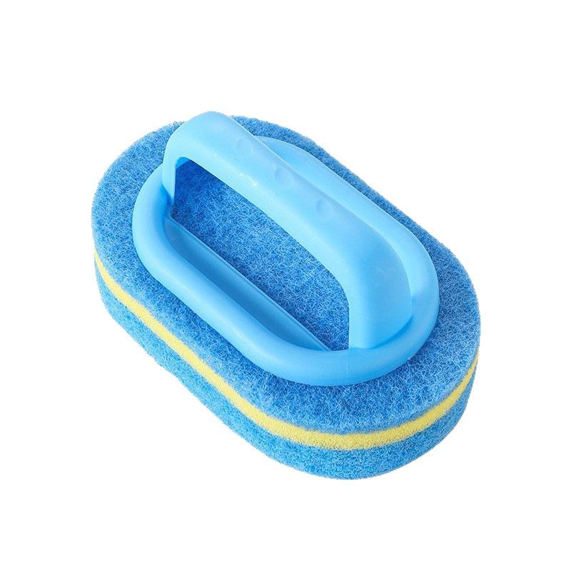 

Flexible Plastic Sponge Cleaning Fibre Cotton Bathroom Bathtub Brush With Handle One size синий