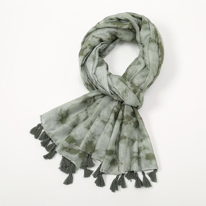 Elegant Floral Printed Hijab Cotton Viscose Tassel Shawl For Woman Fashion Beach Long Scarf Ladies Flower Headscarf 180*90cm