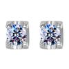Moissanite Screw Earrings 0 .5ct White Gold Plated Sterling Silver D Vvs1 Lab Diamond With Gra 4 Claws Ear Studs For Women