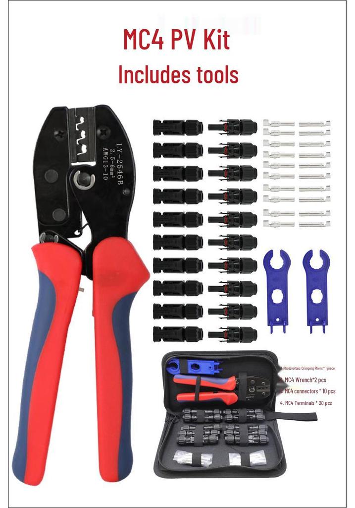 MC4 Photovoltaic Cable Connector Crimping Tool Kit LY-2546B