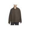 Nike Tech Fleece Reimagined Solid Loose Long Sleeve Polo Shirt Men tops Baroque-Brown FZ7571-237