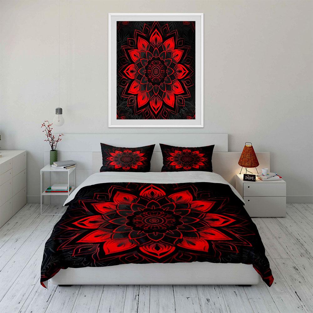 Mandala Tapestry Set Decoration Soft Comfortable Duvet Cover Bedding Set Included 1*Duvet Cover & 2*Pillowcases, Gift