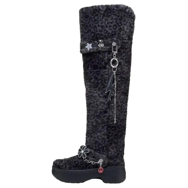 Crocs Classic Leopardu raksta zamšādas līdz