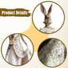 Rabbit Sculpture Animal Bunny Figurine Resin Statue Table Ornament with Smooth Edge